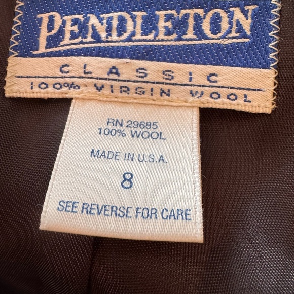 Classic Pendleton Gray and pink Plaid women’s double breasted 100% wool Blazer - Picture 3 of 6